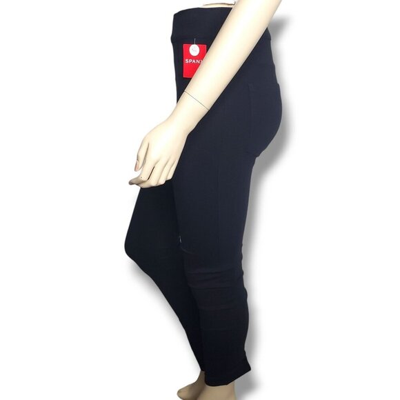 Spanx Ankle 4 Pocket Perfect Pants Womens Small Tall Black Pull On Stretch - Picture 2 of 12